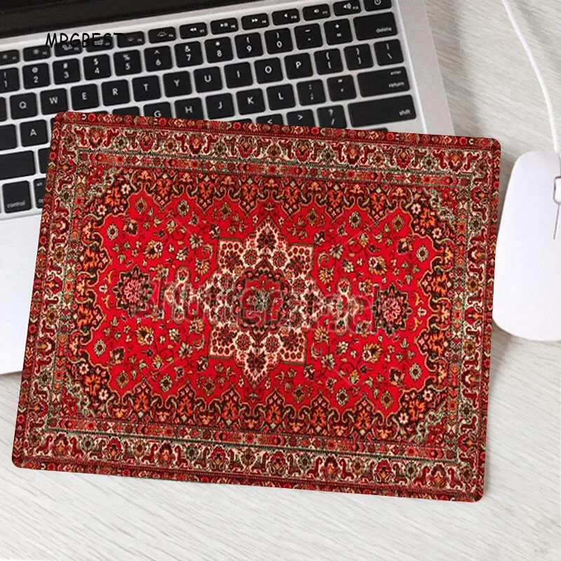 Xgz Persian Rug Large Pattern Cup Mouse Mat Mini Woven Mousepad Home Desk Decoration Craft Retro Tassel Mats 250x290x2mm