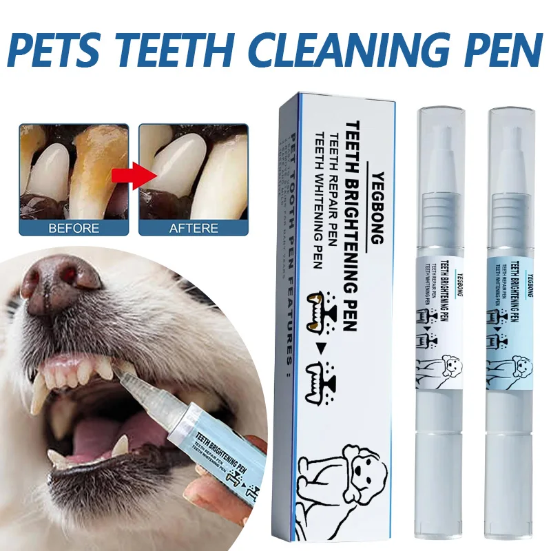 NOVO Kit de Limpeza Dental para Pets: Escova de Dentes, Removedor de Tártaro e Limpador de Manchas para Cães
