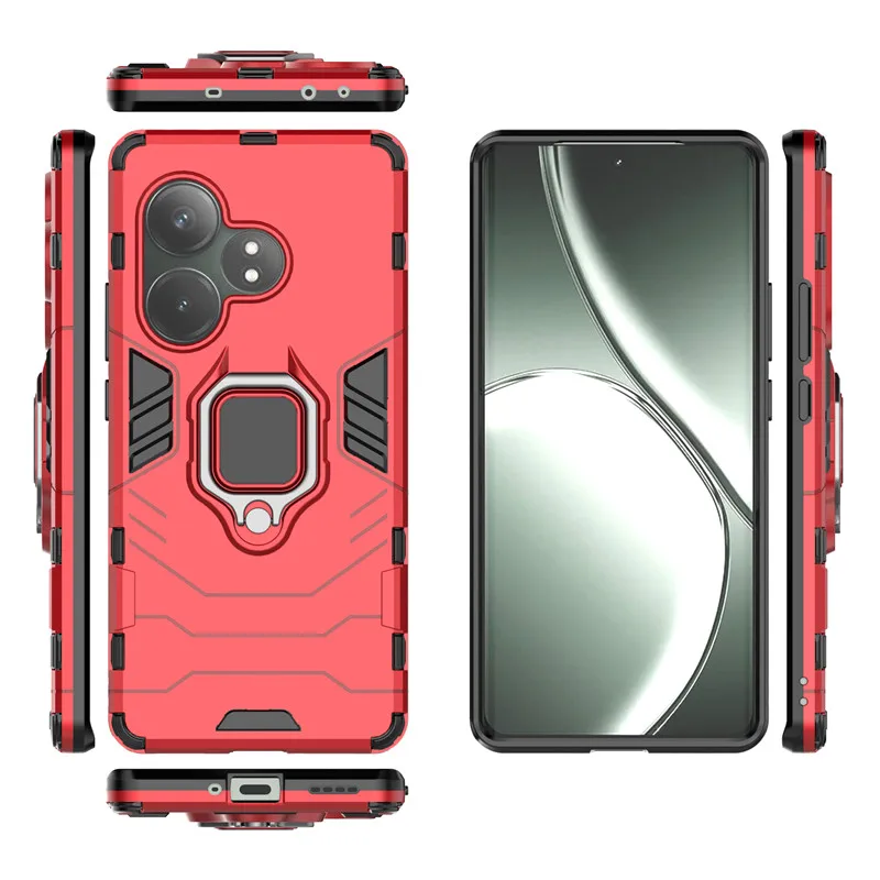 For Realme GT 6 Case Realme GT 6 Cover Ring Holder Bumper Shield Protective Back Phone Cases On Realme GT 6T GT6 Neo6 SE Funda