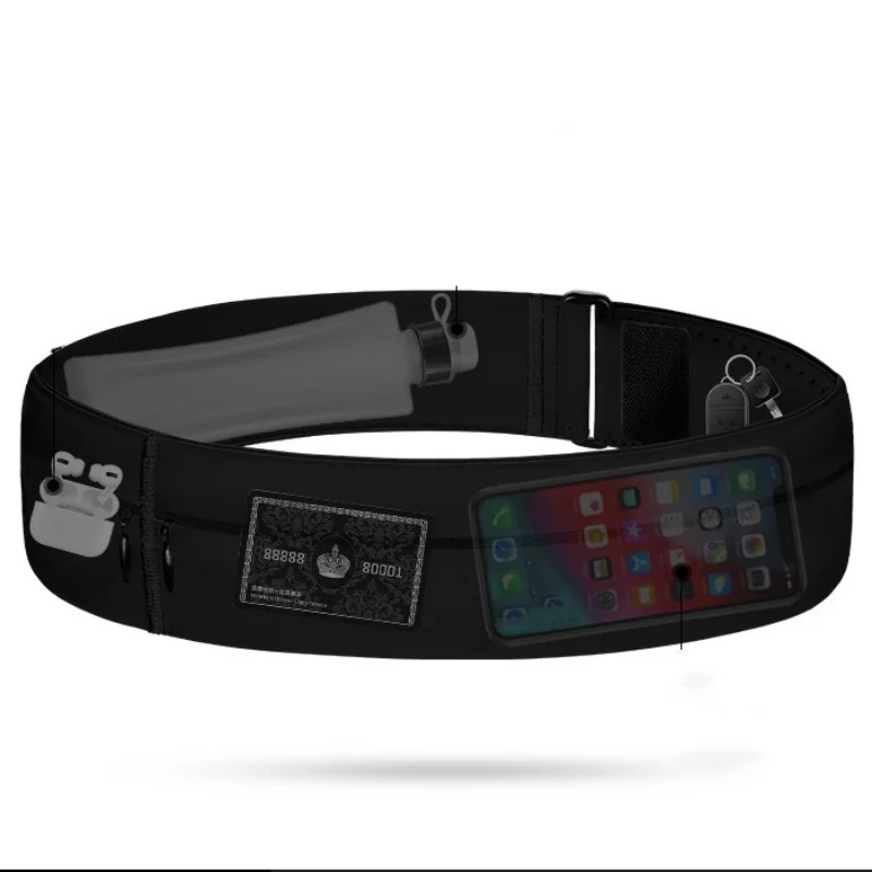 HOMEFISH Outdoor-Sport-Hüfttasche, Fitness-Lauf-Hüfttasche, wasserdichte und diebstahlsichere Aufbewahrungstasche für Mobiltelefone, eng anliegend – Detail 1