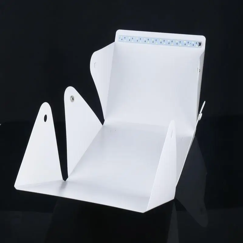 Portable LED Photo Studio Light Box Foldable Photography LED Photo Studio Tent USB Mini Light Box With 2/4/6 Color Backdrop gallery 4