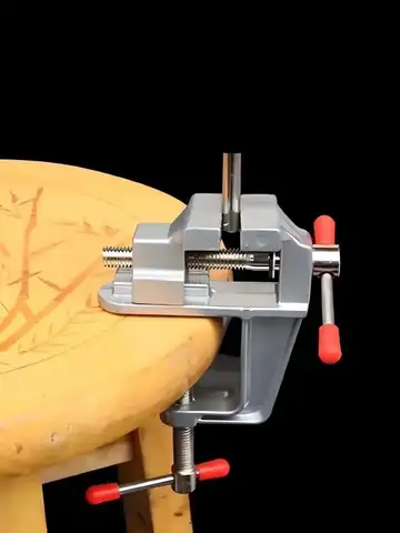 Mini Bench Vise Muliti-Funcational 3.5&quot Aluminum Miniature Small Jewelers Hobby Clamp On Table Flat Pliers Tool Vice
