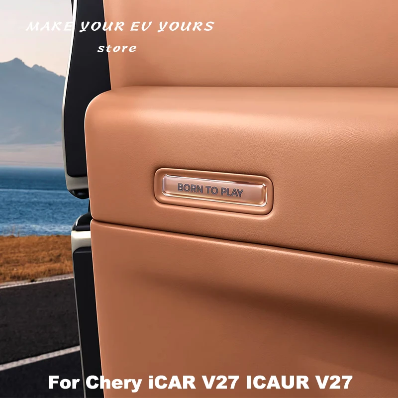 For Chery iCAR V27 ICAUR V27 2026 Car Door Switch Panel Button Epoxy Protective Stickers Car Accessories