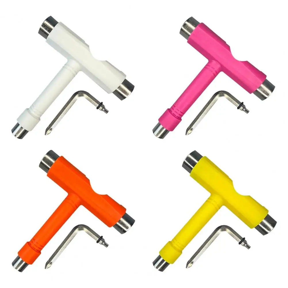 Multi-function Skateboard Tool Multifunctional Skateboard Wrench Tool Heavy Duty T-type Hex Screwdriver Portable for Kids