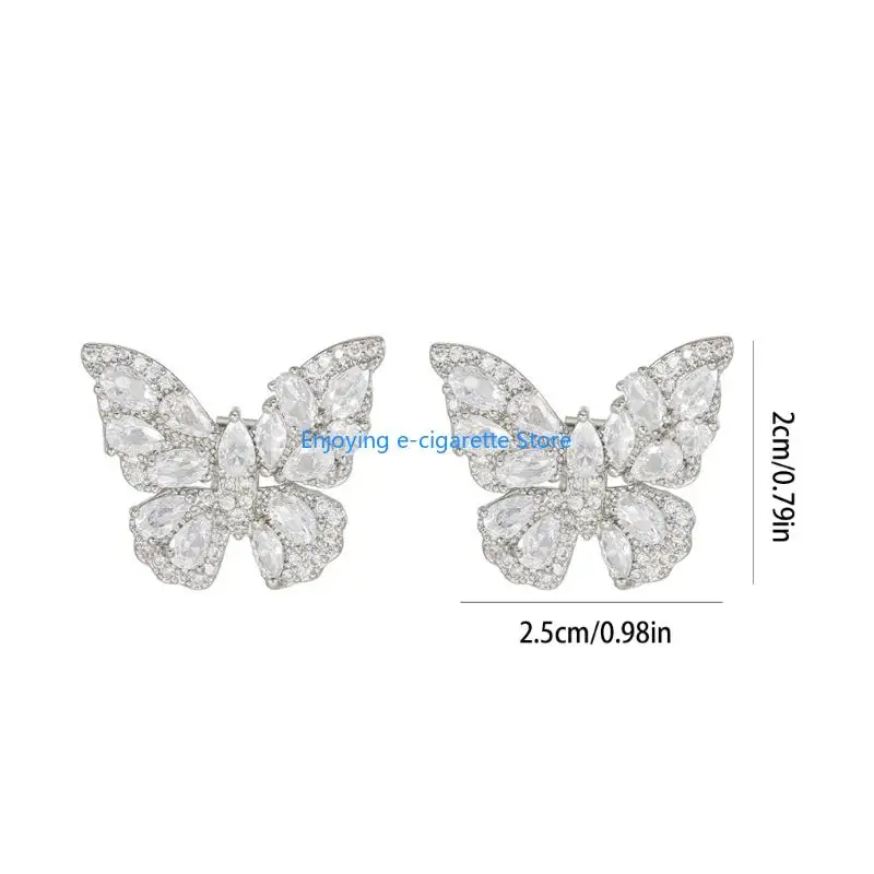 Schimmernde Legierungs-Schmetterlings-Ohrclip-Dekorationsdesign für Freeclip 1/2 Ohrhörer-Clip-on-Charm-verbessernde Stile Y4QF – Detail 6