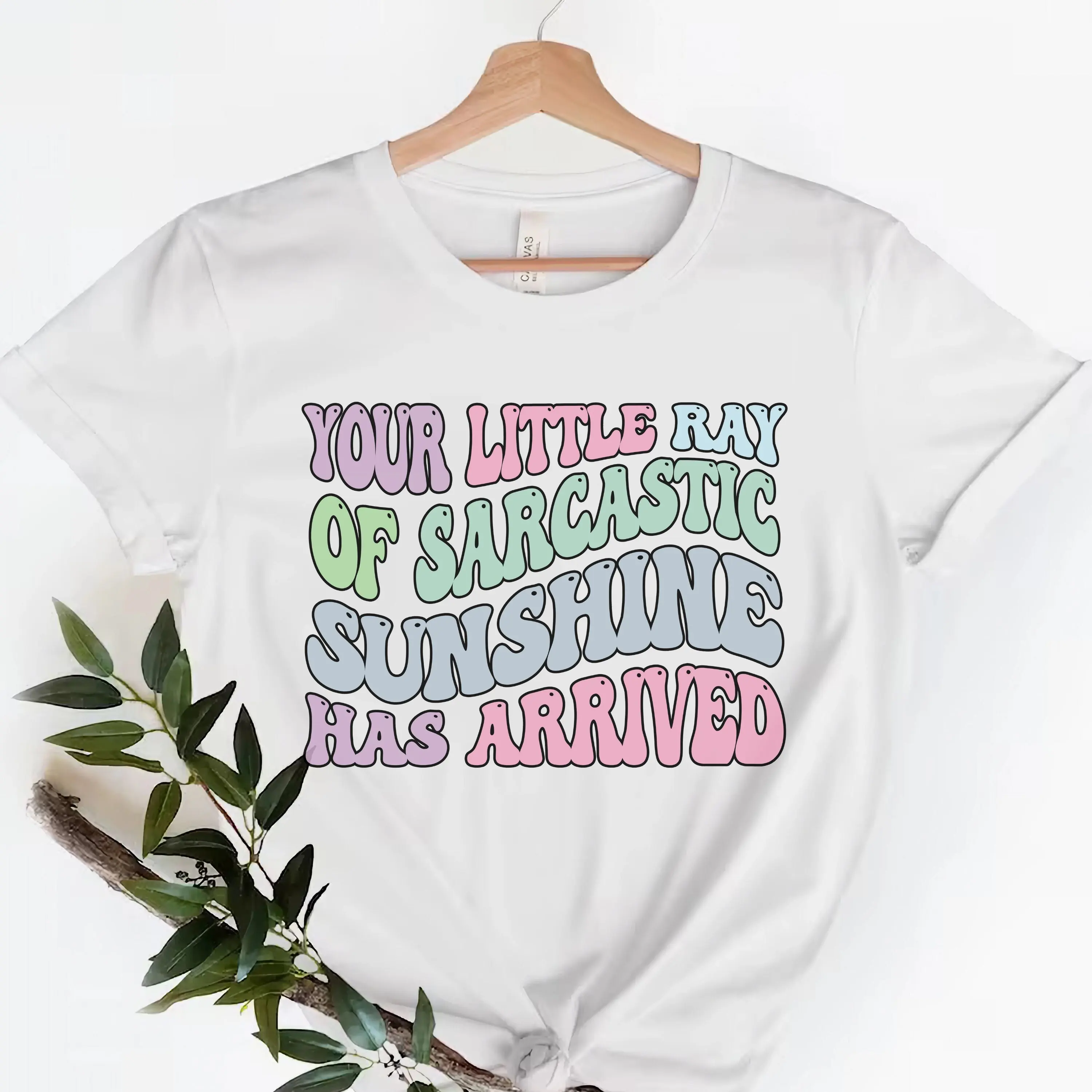 

Your Little Ray Of Sarcastic Sunshine Has Arrived T Shirt For Friends New Mom Pregnancy Announcement
