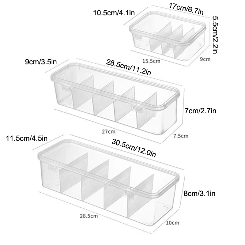1 pçs arte do prego retângulo plástico transparente caixa de armazenamento prego strass escova caneta buffer arquivos moagem organizador recipiente caso