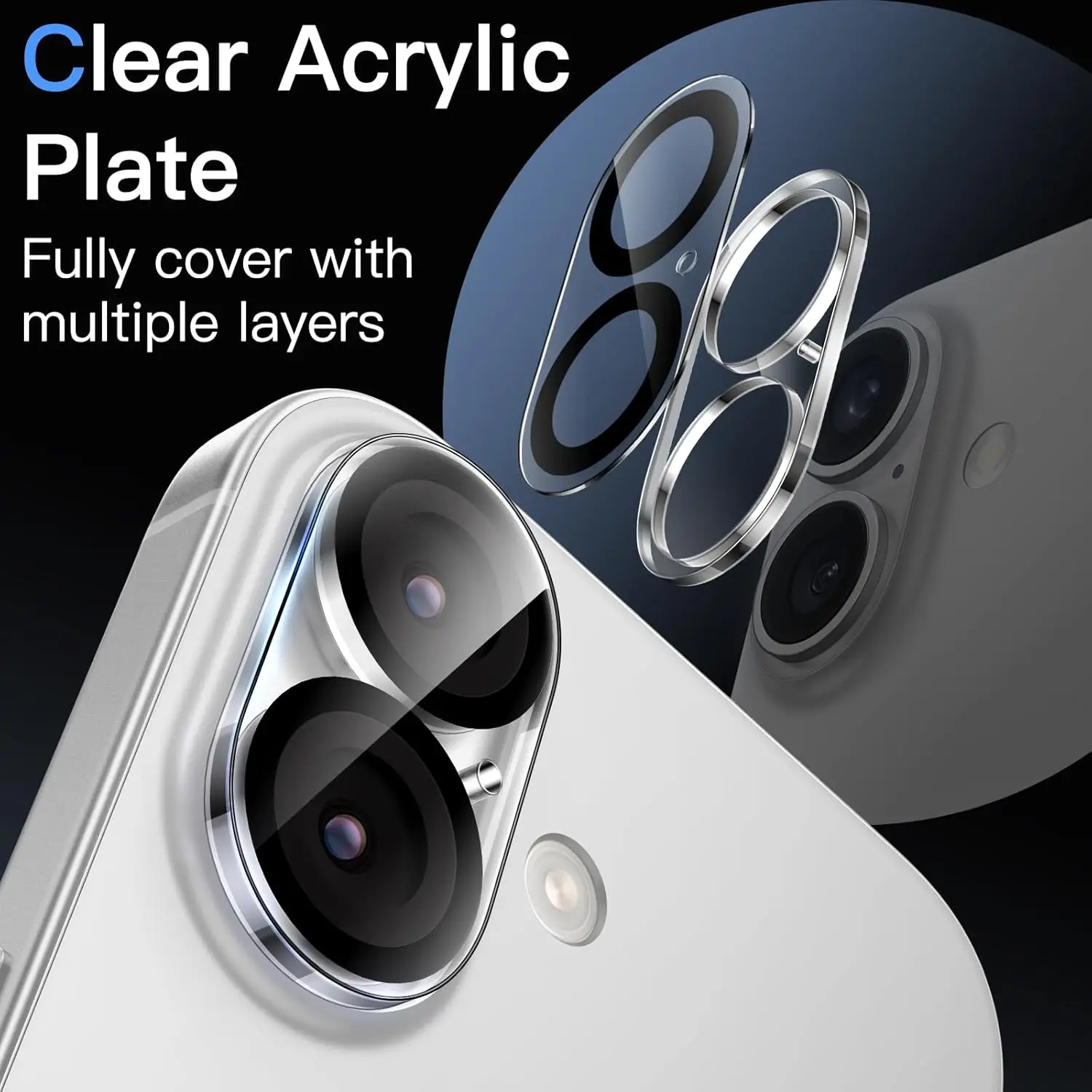 3PCS Glass Camera Lens Protector for iPhone 17 Air 17E 16E 16 Pro Max 15 Plus 14 13 Mini 12 11 Phone Protection Protective Film view 6