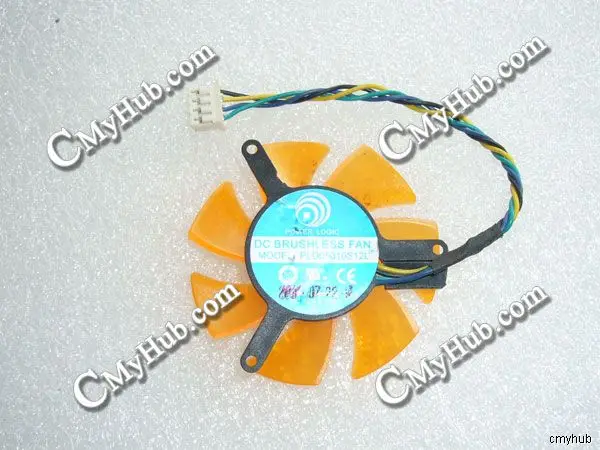 For Power Logic PLD05010S12L DC12V 0.10A 4510 4CM 45mm45X45X10mm 4Pin 4Wire Graphics Cooling Fan PLD05010S12L Orange