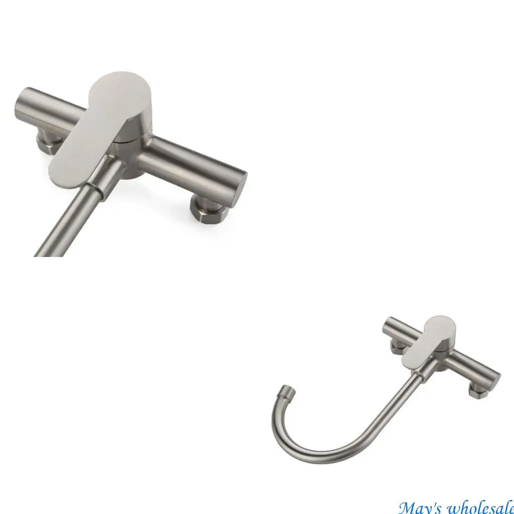 

Надежный настенный кухонный смеситель Функциональный металлический кухонный смеситель Быстрое крепление 448A