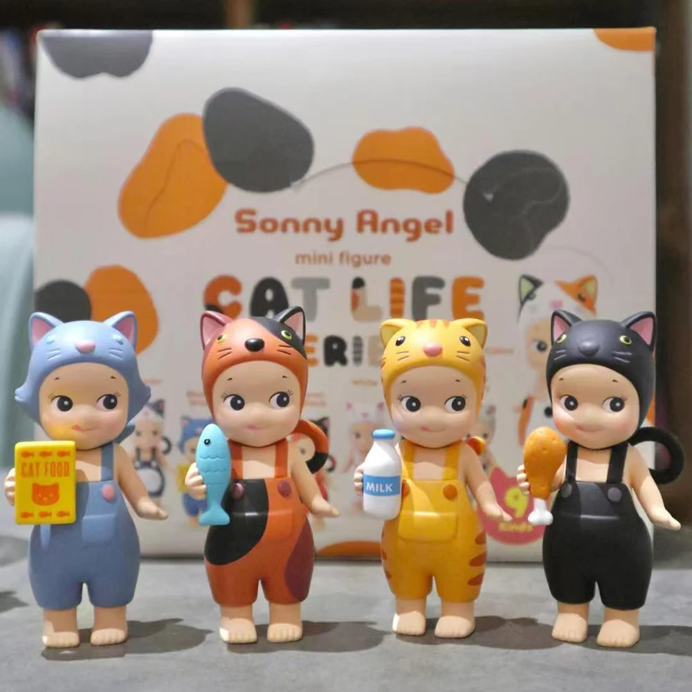 Kawaii Sonny Angel Blind Box Motherland Edition Cat Life Series Kolekcja Anime Figurka Ozdoba Lalka Fani Dziecko Prezenty świąteczne