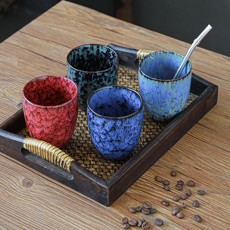 Business Gifts Japanese Ceramic Coffee Cup 250ml Hot-selling Ceramic Kung Fu Tea Set Household Tea Cup Ceramic Cup Porcelain Mug