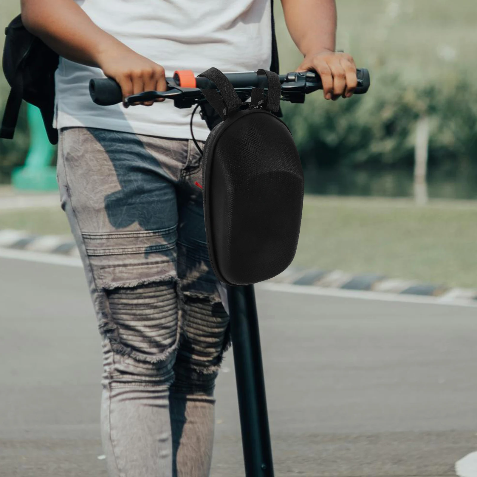 حقيبة سكوتر أمامية ذات سعة كبيرة مقاومة للماء لتخزين المقود لأدوات إصلاح الدراجات الكهربائية وركوب الدراجات
