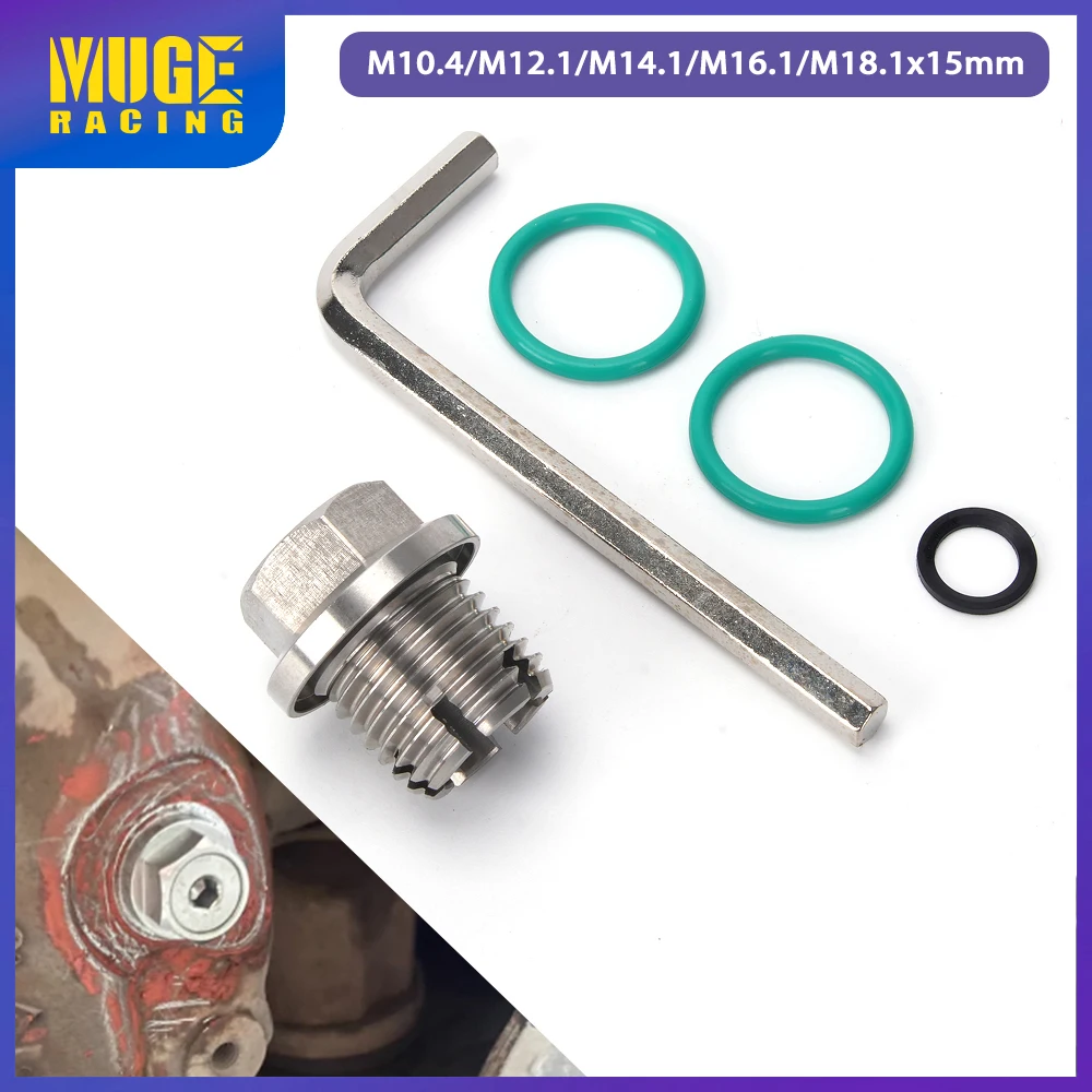 

MUGE-M10.4/M12.1/M14.1/M16.1/M18.1 Stainless Steel Oil Drain Plug Piggyback Self Tapping Oil Pan Thread Repair Kit QRF042