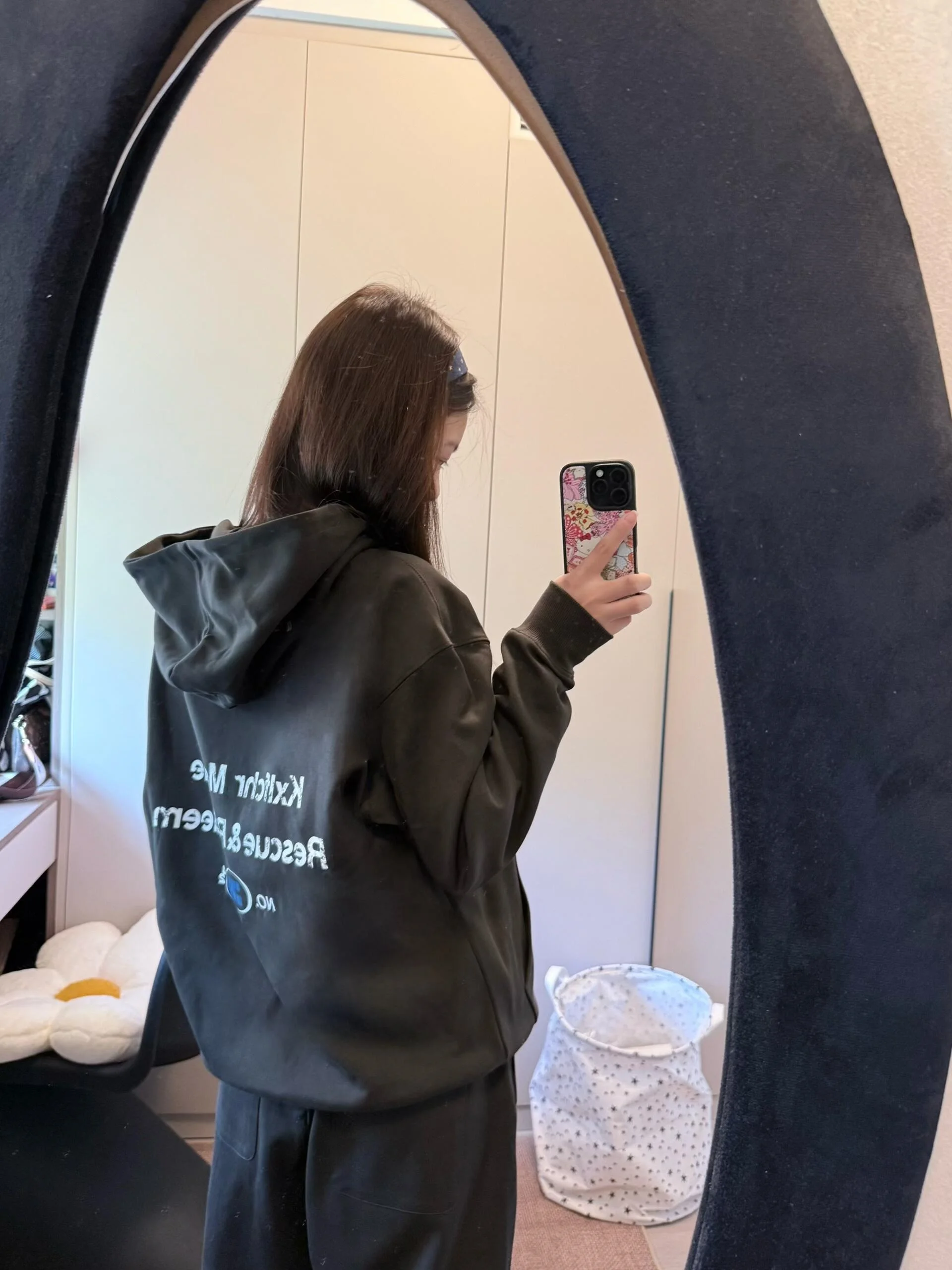 

American Style Retro Hoodie Women's Loose Fit Long Sleeve Zipper Closure Comfortable Cotton Blend Fashionable Commute Style