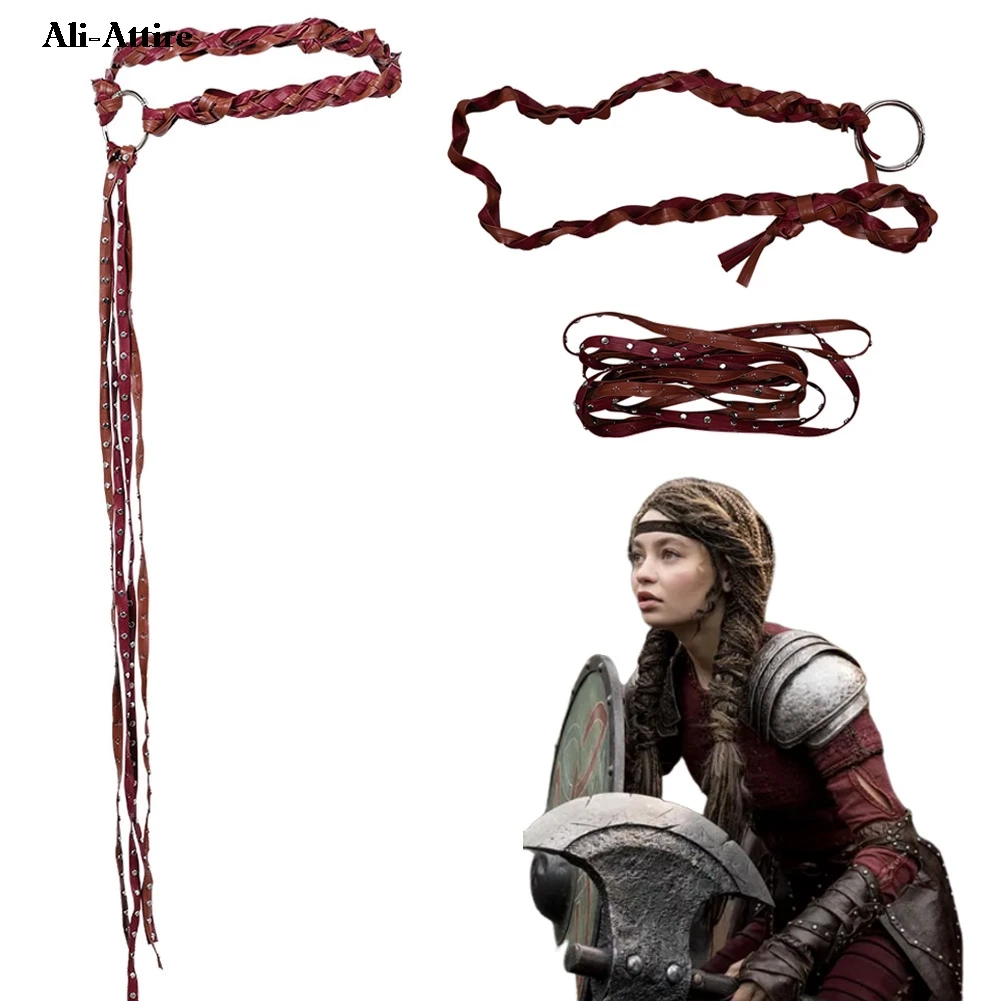 How Train Dragon Cosplay Astrid Red Brown Leather Belt Hallowmas Role Play Props Outfit Accessories Party Disguise Carnival