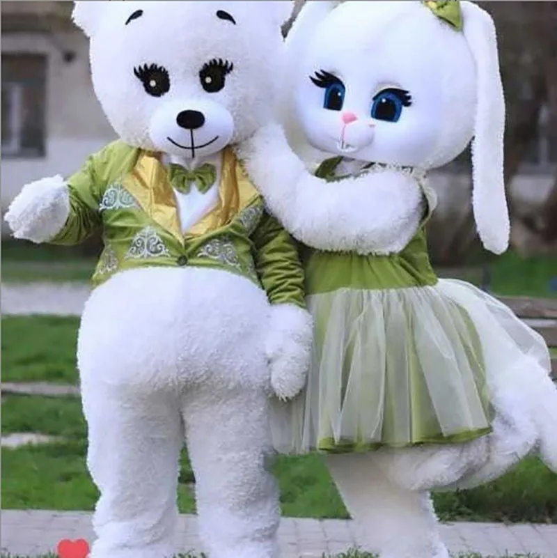 Teddy Bear Rabbit Mascot Costume Birthday Wedding Bear Role Play Costume Halloween Rave Party Event Adults Cosplay Anime Fursuit