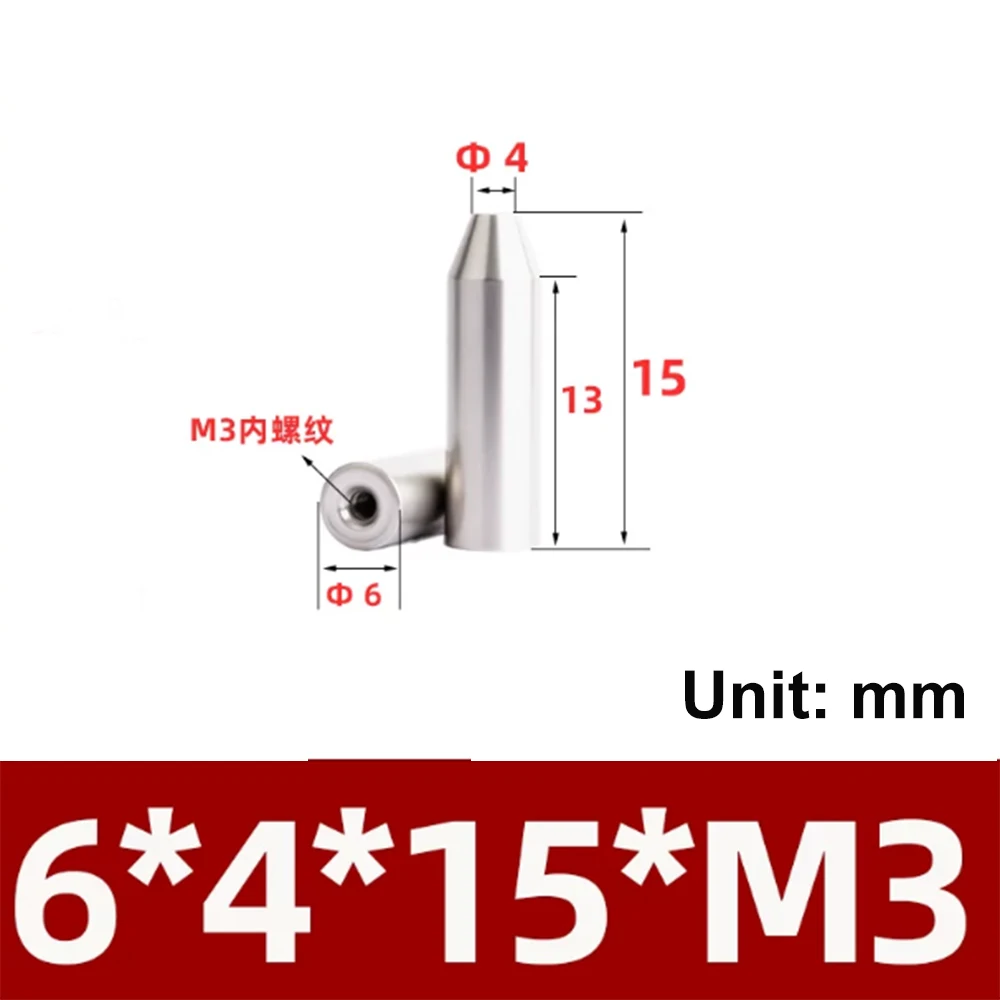 2pcs M3 M4 M5 M6 Taper Head Internal Thread Cylindrical Pin Chamfered Female Thread Locating Dowel Pin Stainless Steel Fasteners