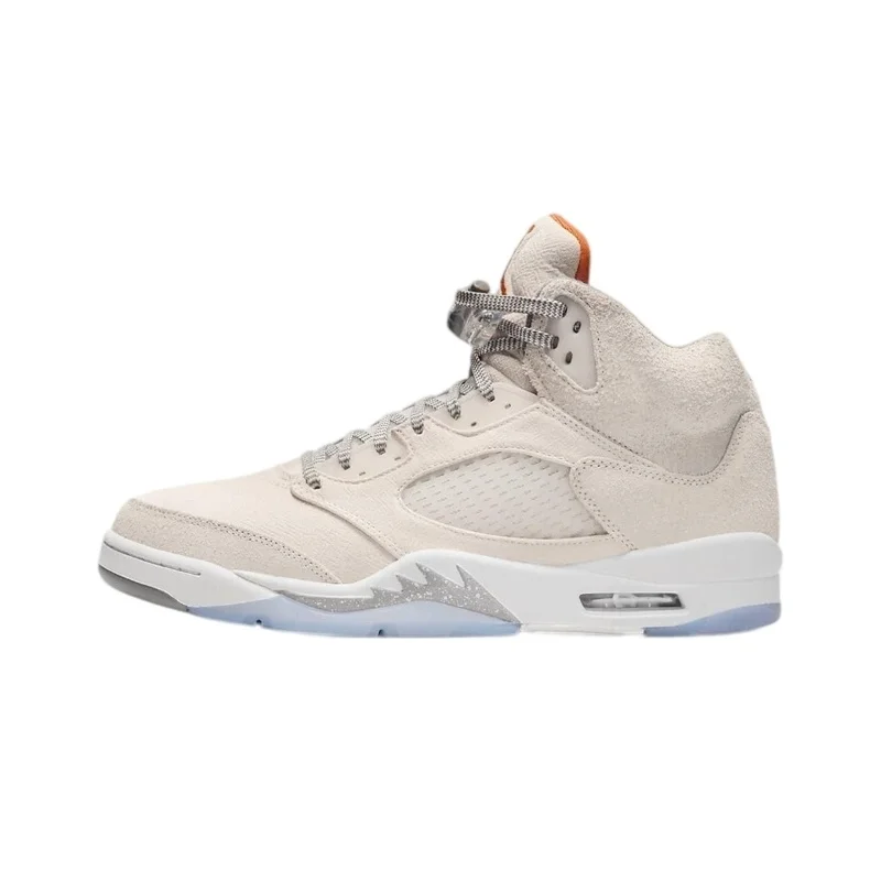 Fashion Basketball Casual Shoes, Light Beige Suede Material, Shock Absorbing Sole, High Top Sneakers FD9222-180
