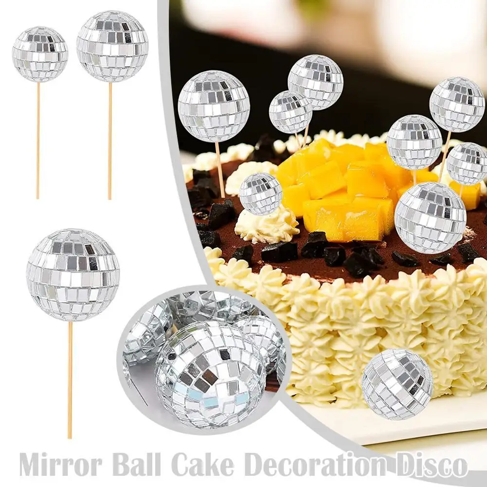 

Mirror Ball Cake Decoration Disco 70's 80 Retro Dance Disco Silver Golden Cake Topper Birthday Party Club Supplies 4.6 22 Revie