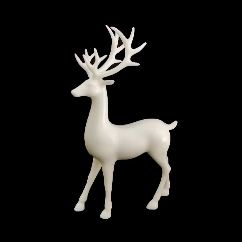 Creative Deer Desktop Ornament Modern Sitting/Standing Position Christmas Deer Statue Cute Durable Elk Home Decor Mantle Display