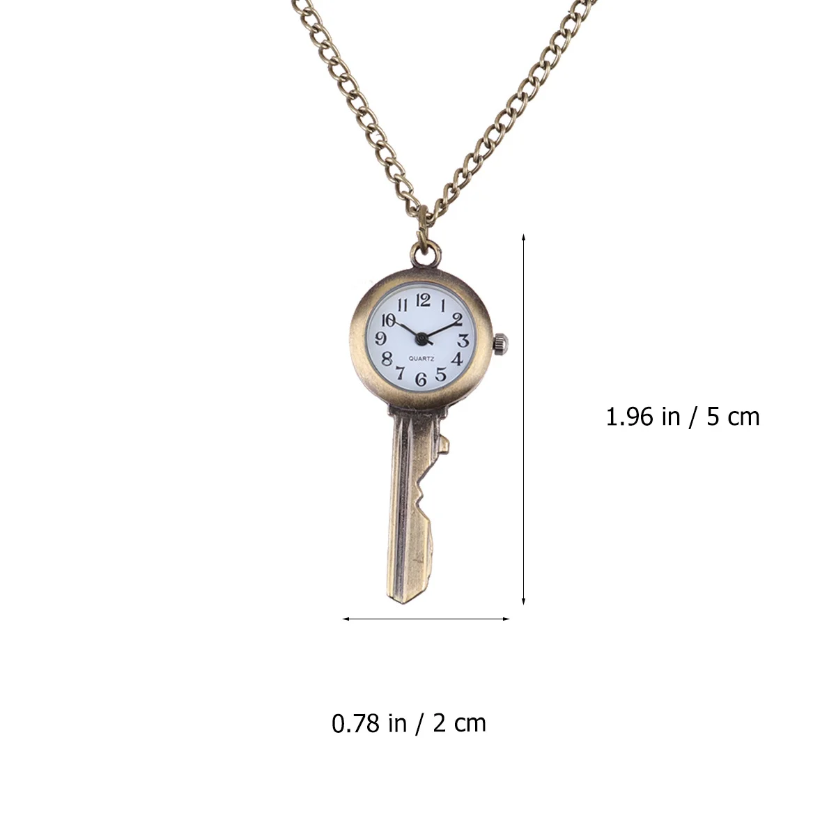 1 قطعة ساعة معلقة ريترو دائم كوارتز مفتاح شكل سلسلة المحمولة ساعة الجيب النمط الكلاسيكي هدية للطلاب الموظفين الأسرة #3