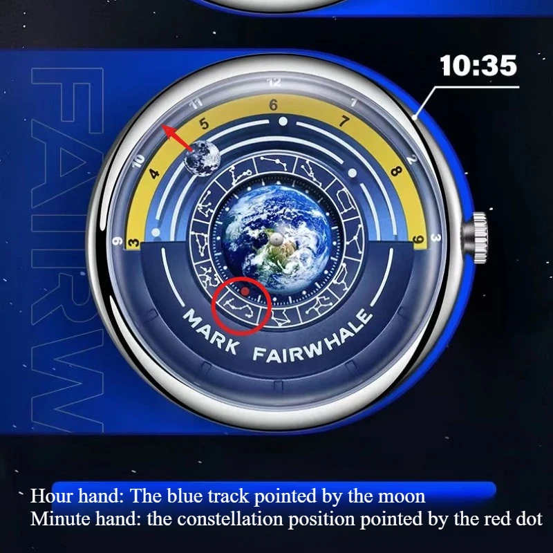 مارك فيرويل 5700 الأرض الهاتفي تصميم فريد من نوعه مقاوم للماء ساعات كوارتز للرجل الرياضة سيليكون حزام ساعة رجالي Reloj Hombre