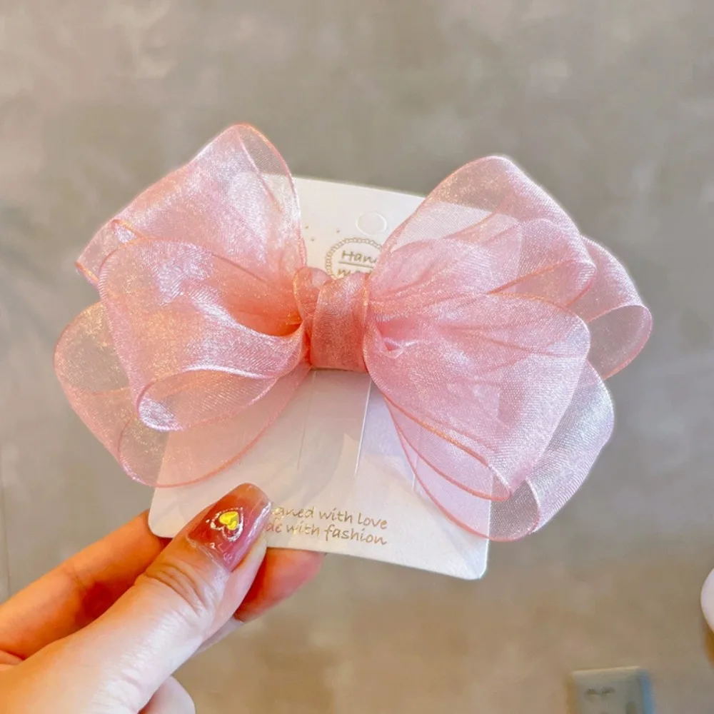Netzgaze-Schleifen-Haarspangen für Babys, Haarschmuck für den Hinterkopf, Feenprinzessin-Mädchen-Haarklammern, Süße Kinder-Haaraccessoires – Detail 9