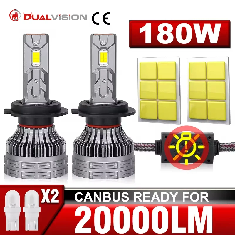 Bombilla LED Canbus 9012, Bombilla H3, H1, H8, H9, 9005, 9006, HB3, HB4, Bombilla antiniebla de haz Alto y Bajo, Bullvision