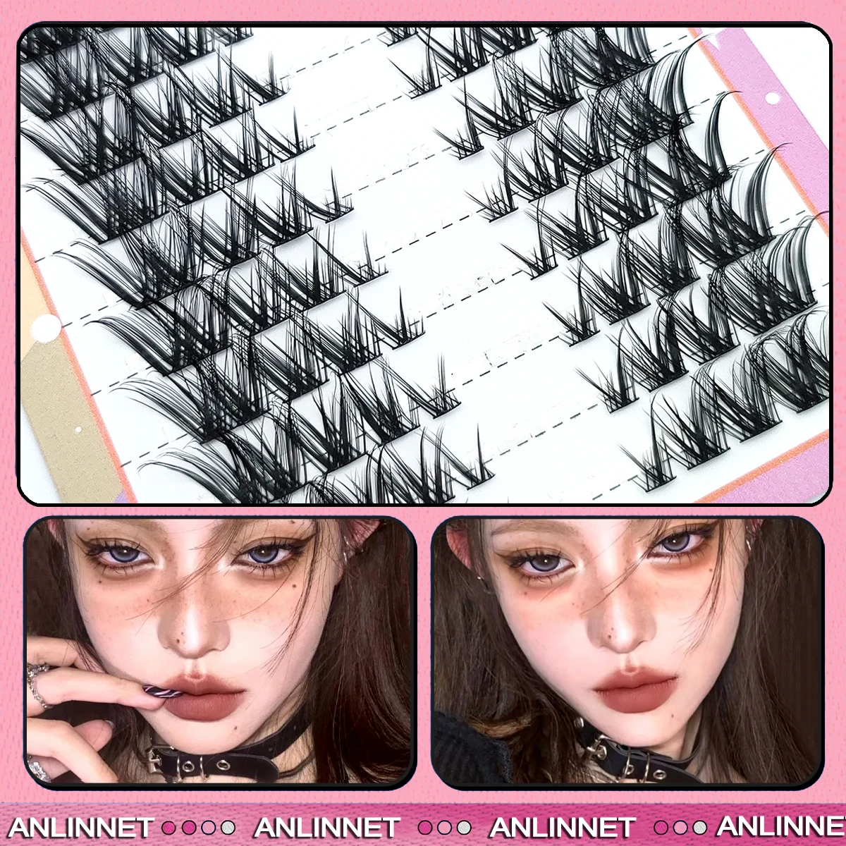 فوكس رمش مزيف 1 صندوق 80 حزمة المنك رمش تمديد حجم الطبيعية رمش مزيف 3D الروسية 8-13mm مزيج ماكياج رمش #2