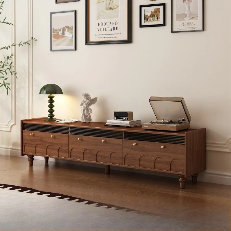 TV cabinet, home living room with drawers floor-to-ceiling audio-visual cabinet, small apartment retro storage locker