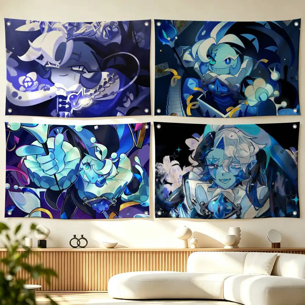 C-Cookie Run Shadow Milk Cookie Flag Suitable For Party Club Outdoor Interior Wall Decoration Banner Fans Gift