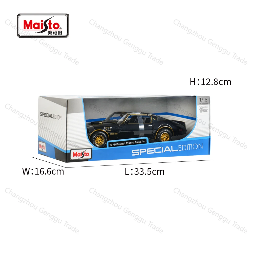 

Maisto 1:18 1978 Pontiac Firebird Trans Am Sports Car Static Die Cast Vehicles Collectible Model Car Toys