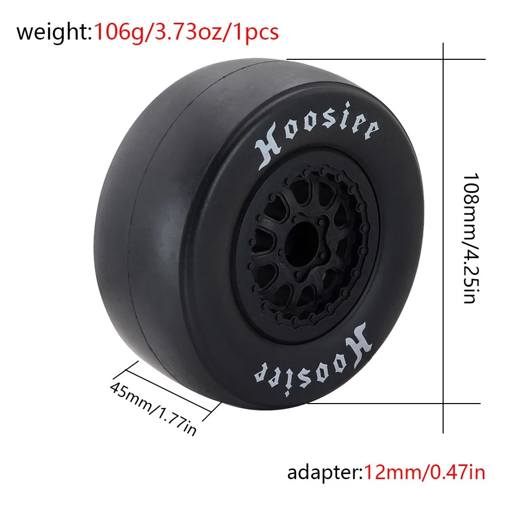 4pcs 108mm 1/10 Short Course Truck Tires Tyre Wheel With 12mm Hex For Slash Arrma Senton HuanQi 727 Vkar 10sc Hpi Rc Car