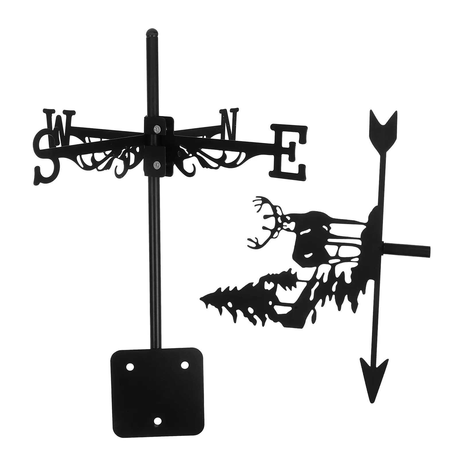 

Iron Wind Vane Rooftop Decor Durable Outdoor Garden Ornaments Deer Design Weather Bracket For Roof Yard Direction Sign