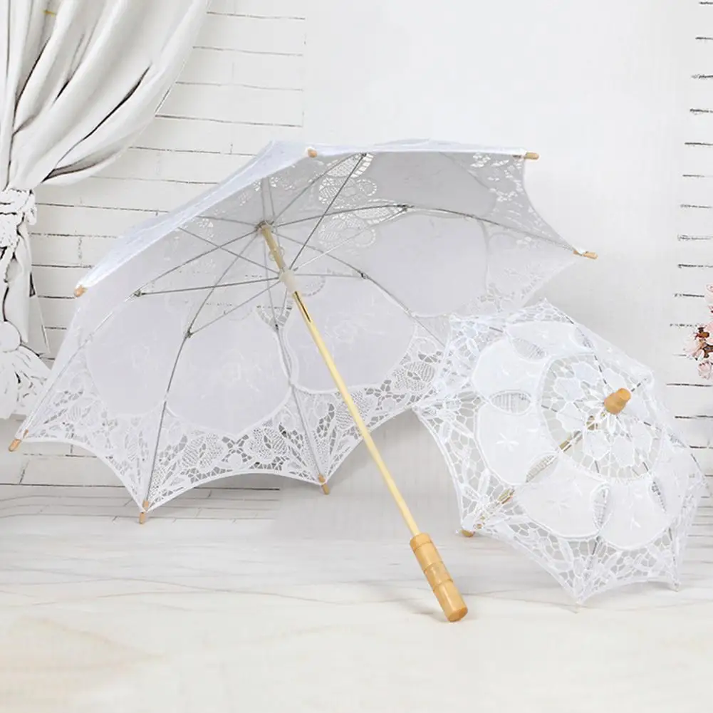 Ladies Fashion Elegant Sun Umbrella Long Lasting Durable Eye-catching Umbrella Retro Style for Stage Cosplay Props