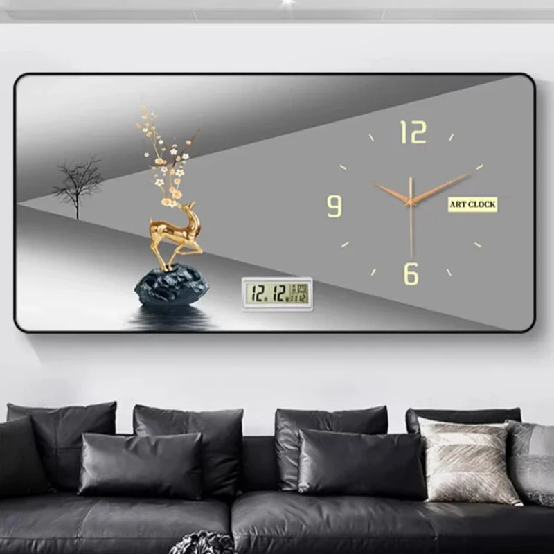 room decoration home decor room items Wall clock posters Garden Modern Luxury Watch Fashion Decorative Painting Calendar Clocks