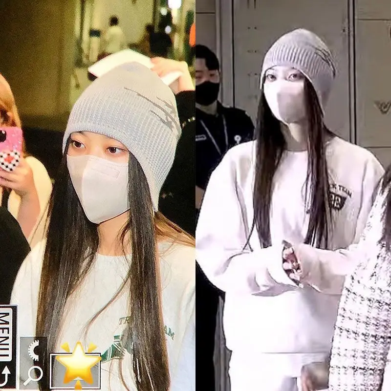 NewJeans Haerin LISA للجنسين المتضخم هوديي القطن كنزة صوف الشارع الشهير نمط جولة الرقبة قصيرة الأكمام تي شيرت مطبوع #5