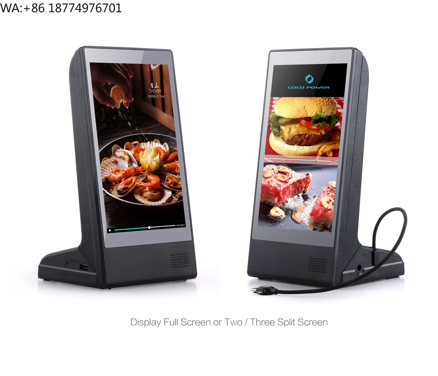 FYD-898 8 Inch Table Top Android Digital LCD Display Advertising Screen With Power Bank 23200mah