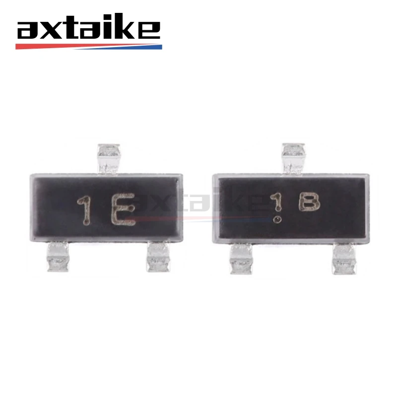 Transístores de transistores, BC847, BC846, BC846A, 1A, BC846B, 1B, BC847A, 1E, BC847B, 1F, BC847C, 1G, SOT-23, SMD, NPN, 45V, 65V, 100mA, 100 PCes