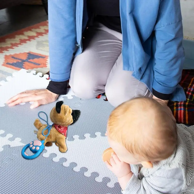 Juguete de peluche interactivo para perro Robot, juguete de peluche con correa de Control remoto para mascota, cachorro electrónico