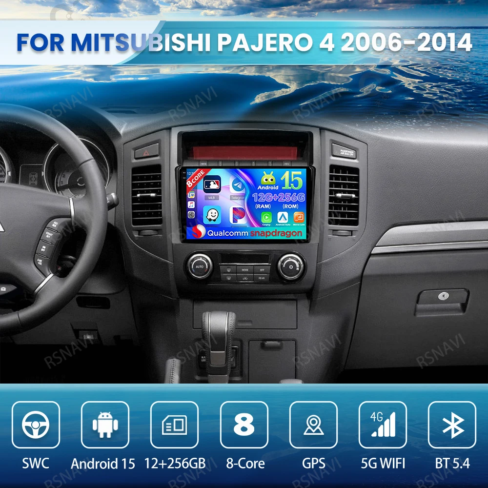 

Android 15 Car Radio For Mitsubishi Pajero 4 2006-2014 4G LTE Navigation Viedo Player Stereo GPS QLED DVD Autoradio 5G WIFI BT
