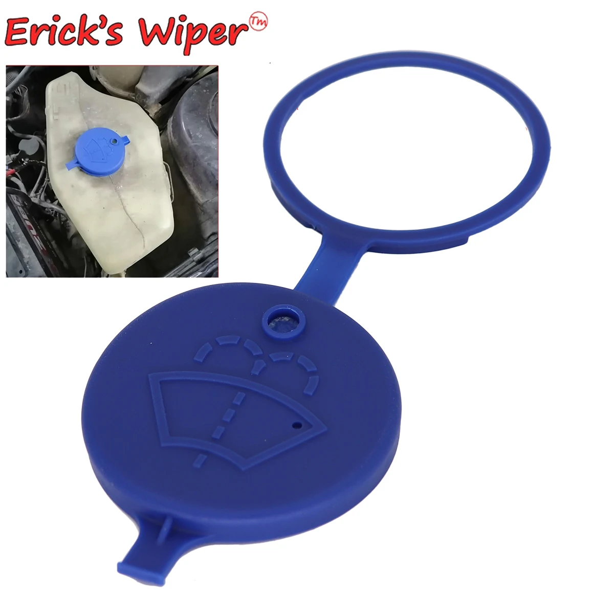 Erick's Wiper Windscreen Washer Fluid Reservoir Bottle Lid Cap For Peugeot 106 205 206 207 306 307 309 405 406 806 Expert Blue