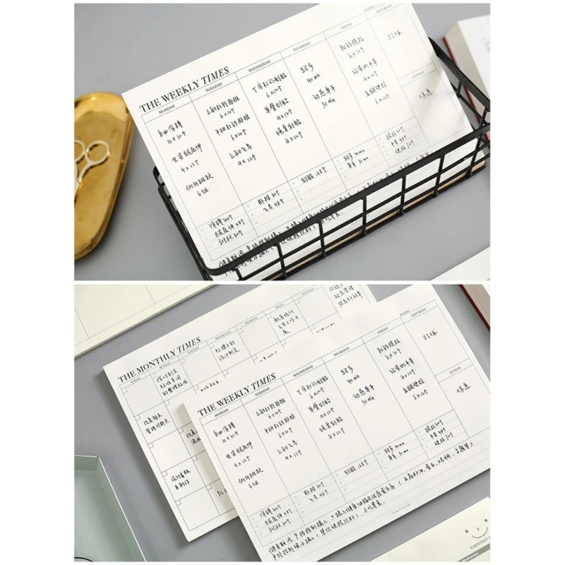 Tear-Off Weekly Planner Notebook for Work and Home Simplify Life Today 60Pages To Do List Notebook Journal Y3NC