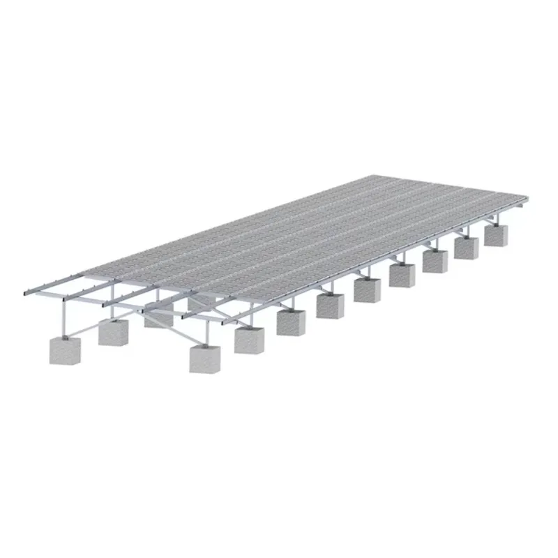 Industrial Aluminium Alloy Solar Panel Ground Mounted Racks Concrete Foundation for Solar Panel Mounting Structure