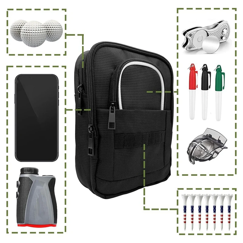 Golf Ball Bag Pouch,Golf Portable Organizer, Golf Accessories Pouch For Gadgets, Like Golf Balls, Tees, Ball Market