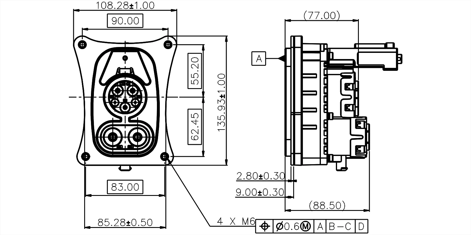 New Generation DC 125a Fast Dc Ev Charger New Energy Car Connector 1000v CCS Nylon Housing Power Charging Gun Ccs2 Ccs1 USA EU