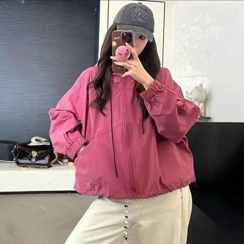 

Весенняя новая тонкая куртка с капюшоном, женская дышащая солнцезащитная одежда, женская солнцезащитная рубашка, повседневная женская одежда