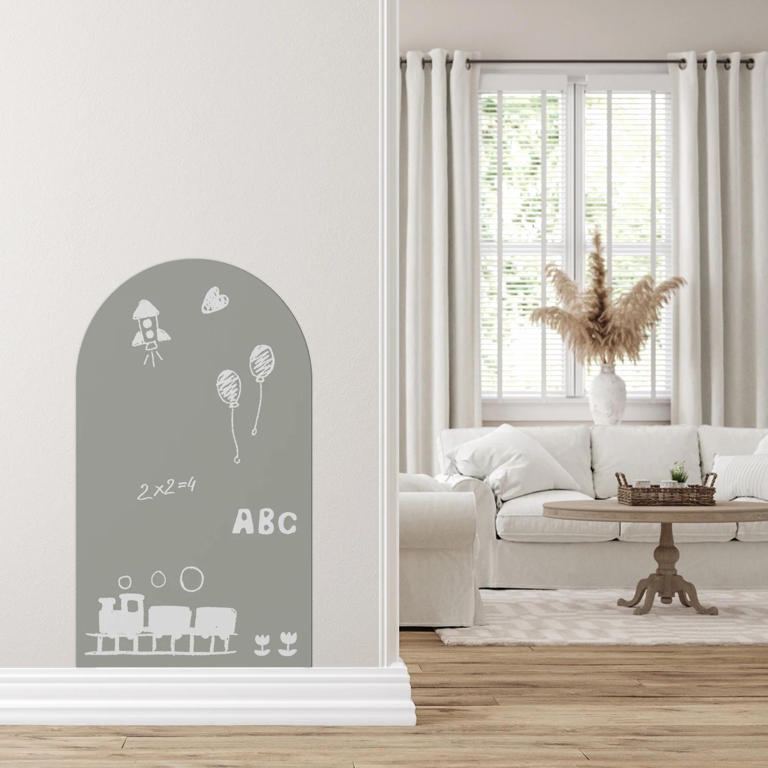 مجموعة من الملصقات المغناطيسية ذاتية اللصق المقوسة لطلاء الجدران وتعلم الكتابة على الجدران وملصقات الحائط اللوحة اليدوية المجانية