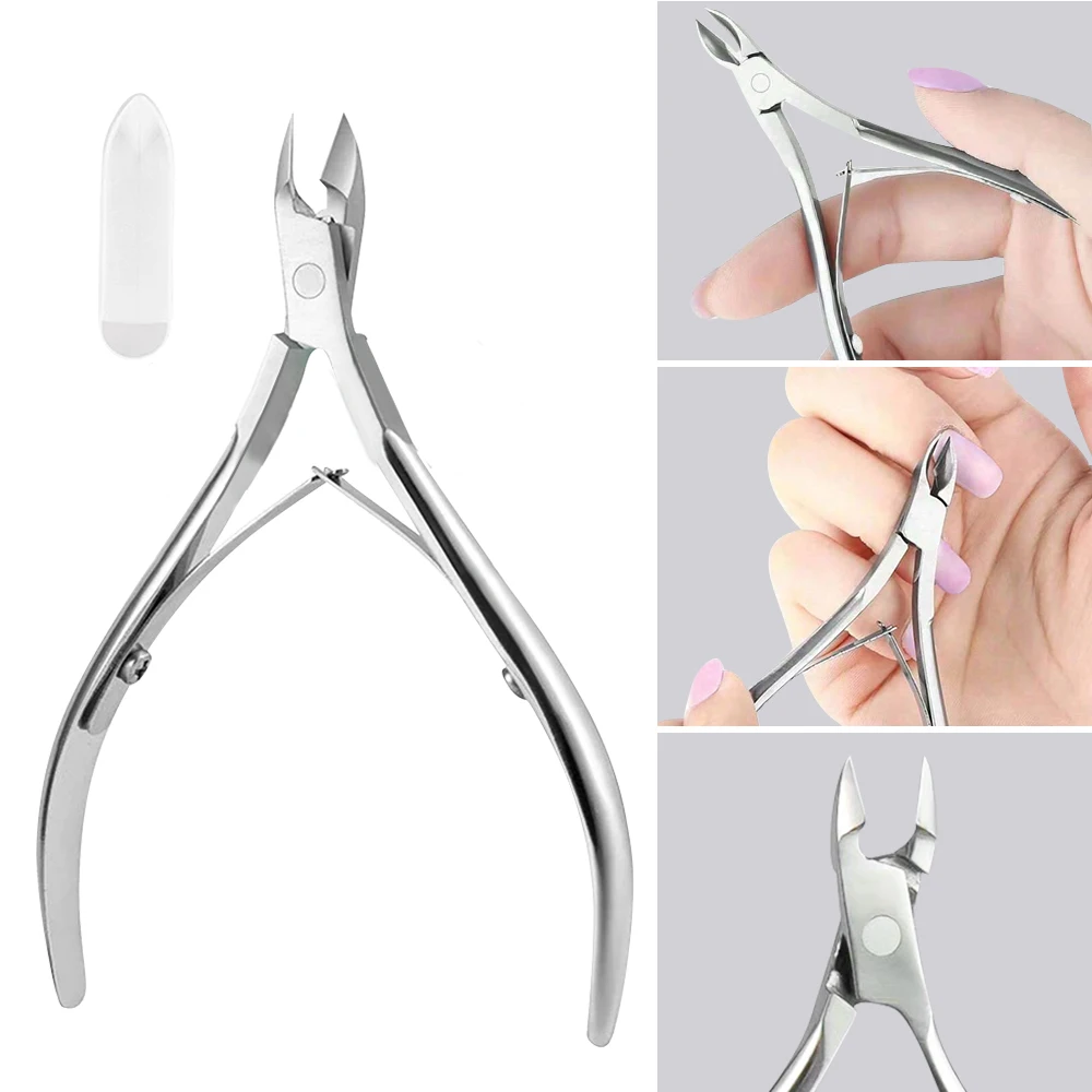 4Colors Professional Laser Nipper Scissors Stainless Steel 11*7cm Nail Art Cuticle Nipper Scissors Fast-Remove Trimmer Dead Skin